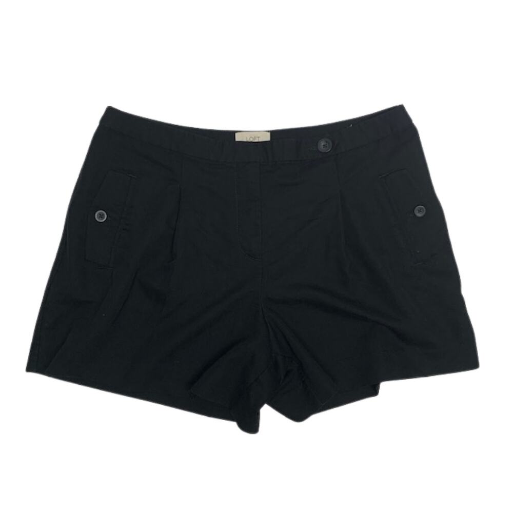 Ann Taylor LOFT Black Rayon High Rise Shorts | 10